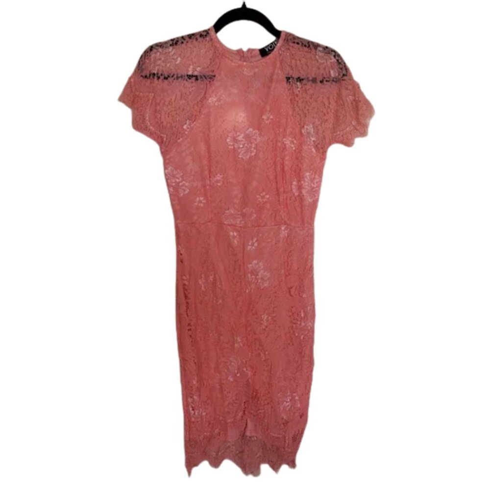⚫️ Women's Midi Pink Lace Dress